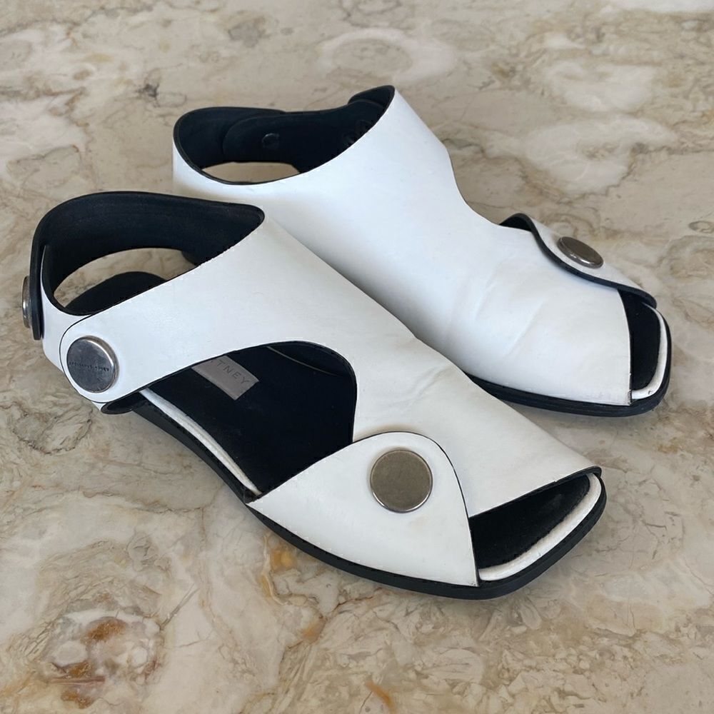 Stella McCartney Leather Sandals Made in Italy - Picture 2 of 15